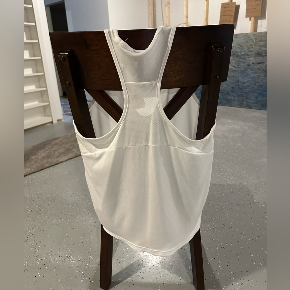 Adidas White Razor Back Tank Top - Picture 2 of 3